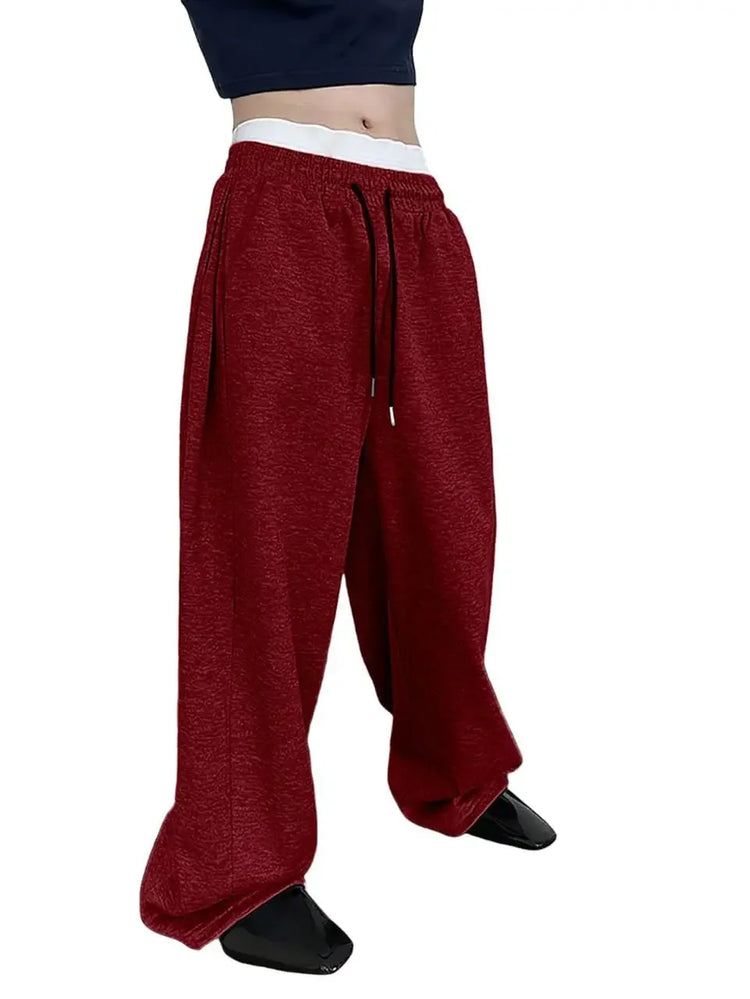 2026 American Heavyweight Sports Sweatpants for Men in The Summer of 2025, New Straight-leg Casual Wide-leg Long Pants