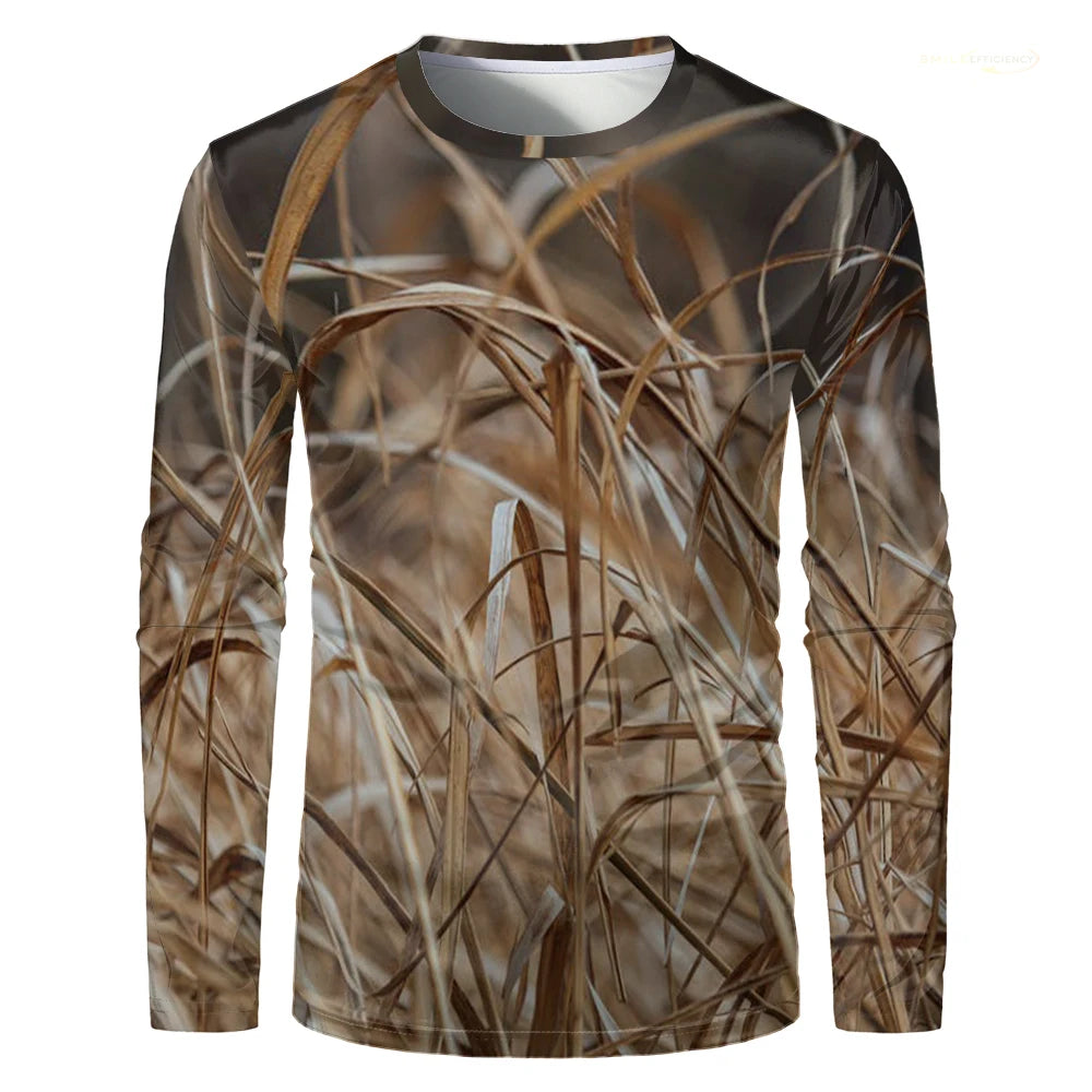 Summer Men's T-Shirt Camouflage Hunting T Shirt 3D Print Men's Clothing Long Sleeve Tops Man T Shirt Casual Clothes Men T-Shirt