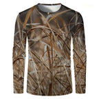 Summer Men's T-Shirt Camouflage Hunting T Shirt 3D Print Men's Clothing Long Sleeve Tops Man T Shirt Casual Clothes Men T-Shirt