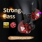 Original QKZ AK6 In Ear Earphone 6 Dynamic Driver Unit Headphone With Mic Stereo Sports HIFI Subwoofer Headset Monitor Earbuds