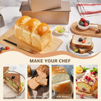 1Pcs Rectangle Loaf Pan with Lid Non Stick Bakeware for Baking Bread Carbon Steel Corrugated Toast Box with Lid Bread Mould