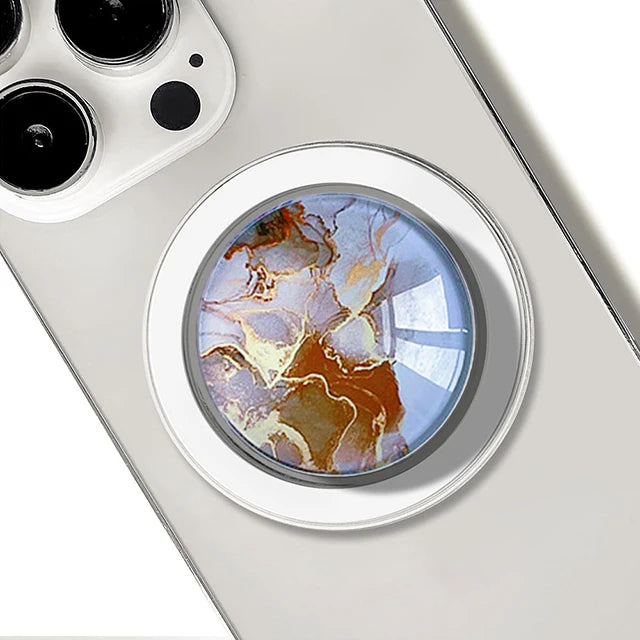 For Magsafe Cellphone Grip Socket, Stylish Foldable Magnetic Phone Holder Stand, For iPhone 17 16 15 14 13 12, For Samsung Serie
