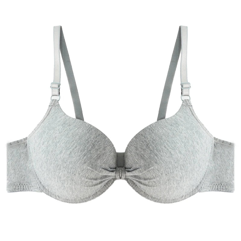 Push Up Bra Sexy Women's for Gathering Small Breasts Deep V Underwire Solid Bras Backless Intimate Underwear Padded Bra