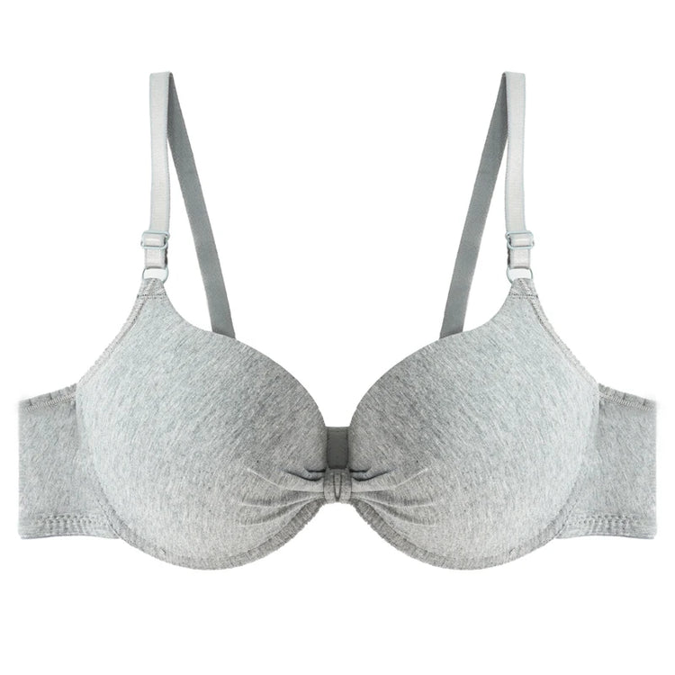 Push Up Bra Sexy Women's for Gathering Small Breasts Deep V Underwire Solid Bras Backless Intimate Underwear Padded Bra