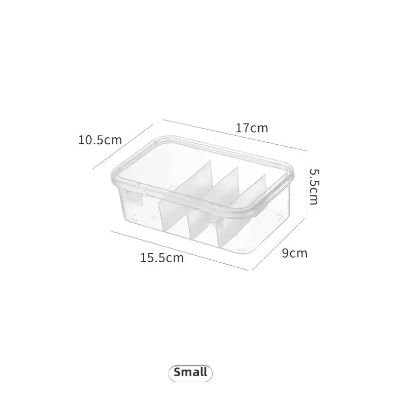 1pc Dustproof Cable Management Box, Clear Transparent Desktop Organizer with Lid, Adjustable Dividers for Cords, Storage