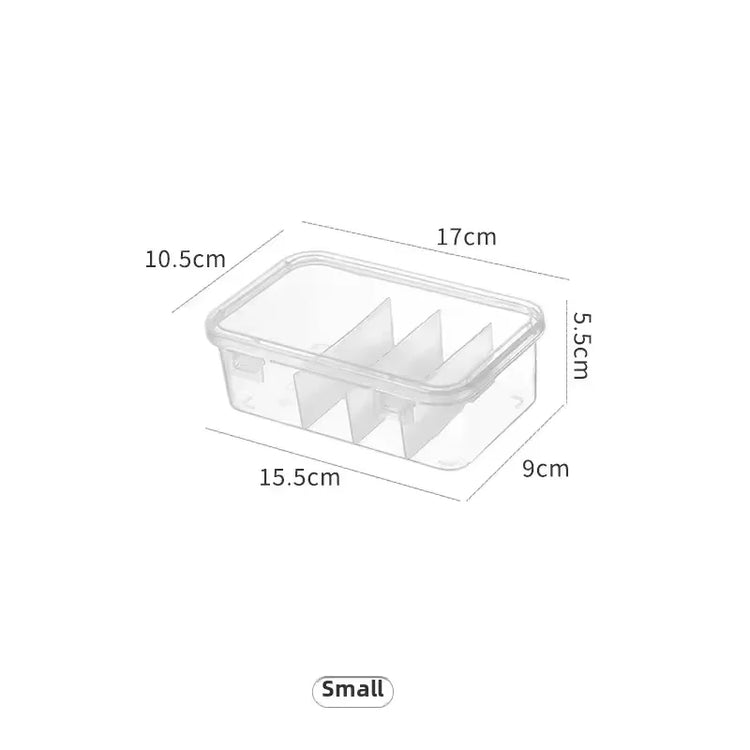 1pc Dustproof Cable Management Box, Clear Transparent Desktop Organizer with Lid, Adjustable Dividers for Cords, Storage