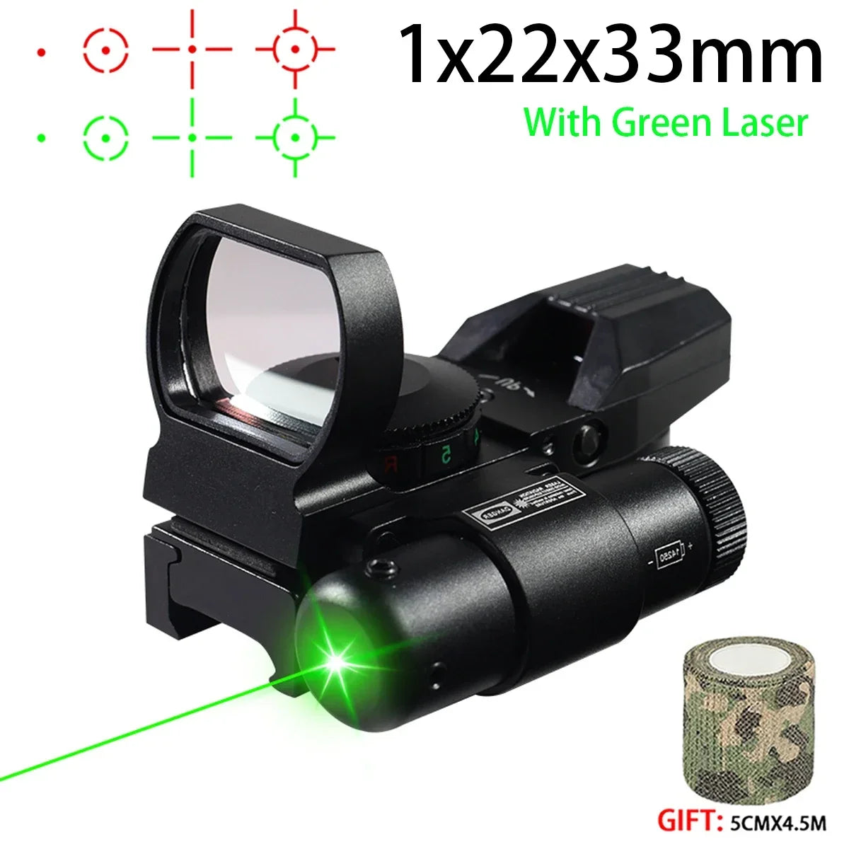 Hot Sales Series HD101AJ HD103 1X40 Red Dot Sight Hunting Optics Sight Holographic Airsoft Sight 4 Reticle Reflex Collimator