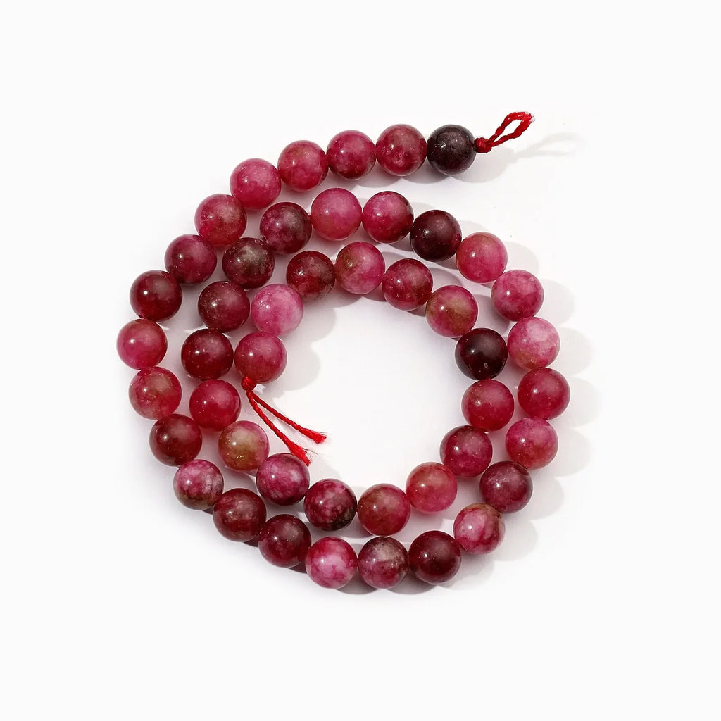 1 Strand 6mm Natural Stone Tourmaline Rose Quartz Aquamarine Amazonite Loose Bead for Jewelry Making DIY Bracelet