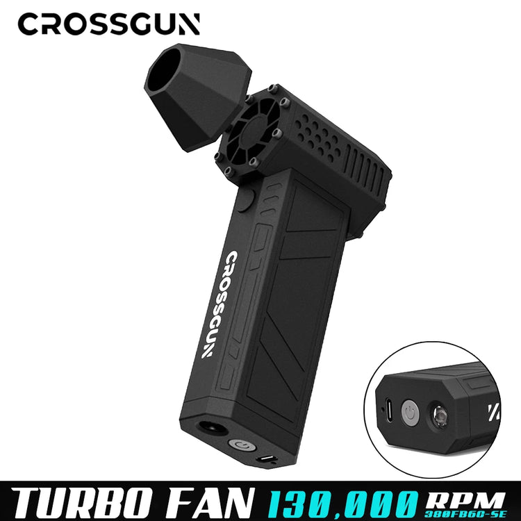 CROSSGUN Jet Turbo King Kong Jetfan Strong Fan Portable Handheld With LED Lighting Dust Elimination Computer Hurricane Storm X3