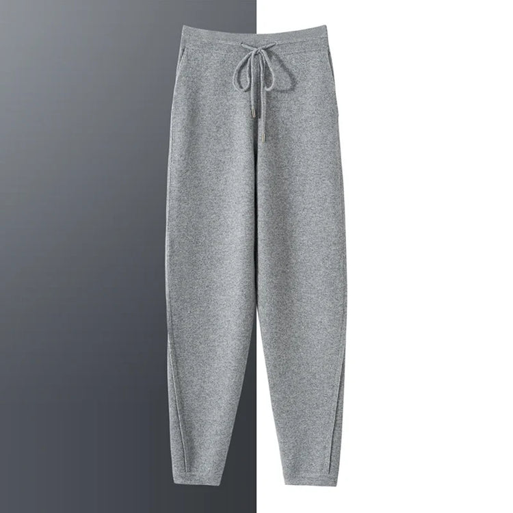 Man 100% Cashmere Pants High Quality Knitted Trousers New Fashion Autumn Winter Cozy Jogger Pants Casual Soft Thick Pencil Pants