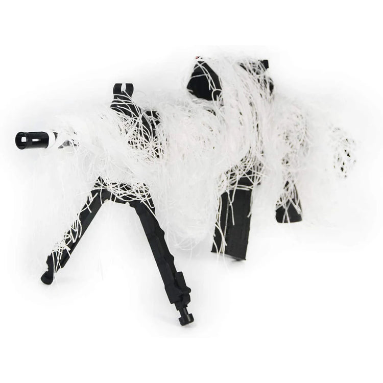 Jungle/Desert/Snow Ghillie Rifle Cover Wrap Synthetic w/Elastic Strap Camouflage Airsoft Hunting Blind Ropes 1.4M CS Gun Wraps