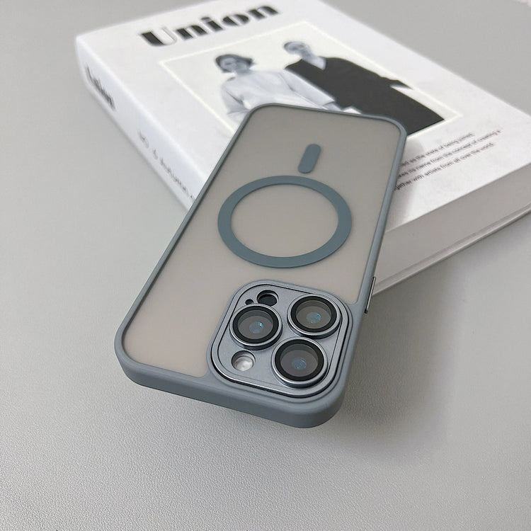 Magnetic Translucent Armor Shockproof Case For iPhone 17 16 15 14 13 12 11 18 Pro Max Plus For Magsafe Wireless Charge Cover