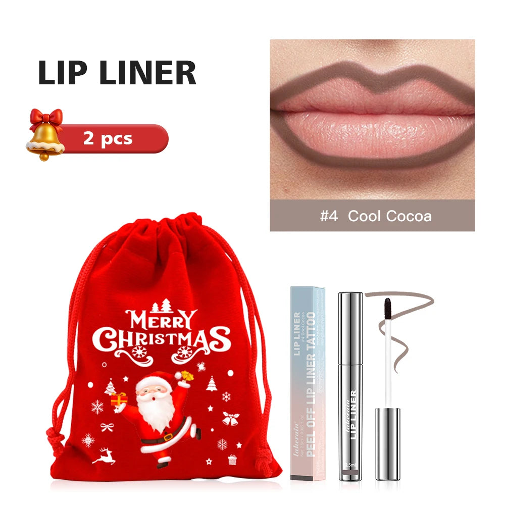 Waterproof Lip Liner Peel Off Tattoo Lipgloss Waterproof Long Lasting Matte Lip Tint Brown Contour Tear-off Lips Stain Cosmetic