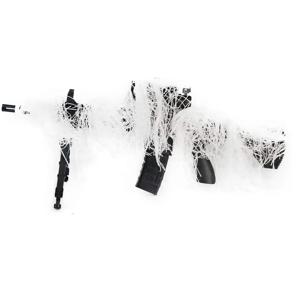 Jungle/Desert/Snow Ghillie Rifle Cover Wrap Synthetic w/Elastic Strap Camouflage Airsoft Hunting Blind Ropes 1.4M CS Gun Wraps