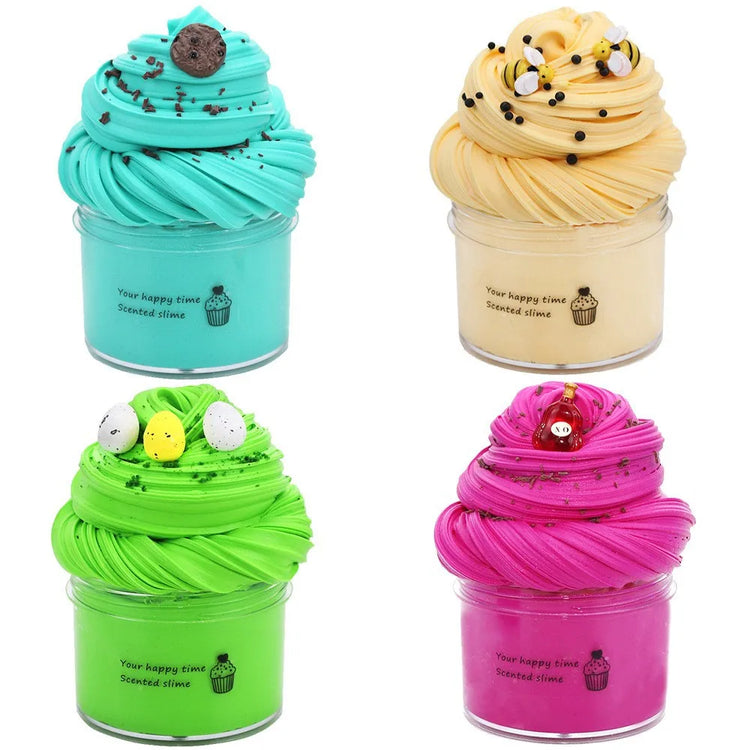 Butter Slimes Soft Slime Toys Slime Set with 4-Pack Safe Color Toys Super Soft and Non-Stick DIY Surprise Slimes