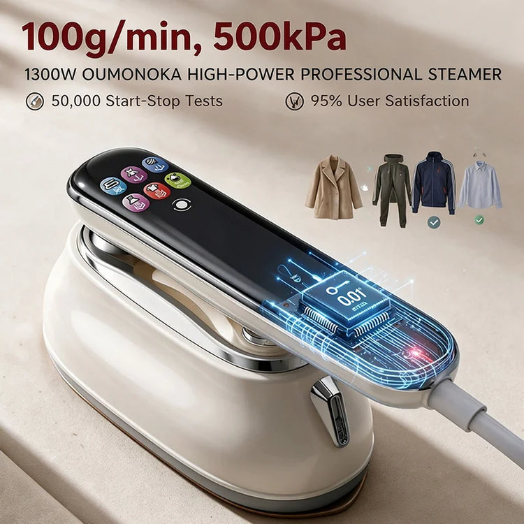 Portable Steam Iron Vertical Garment Steamer with Vacuum Suction Handy Type Clothes Iron for Ironing Board Steam Ironing