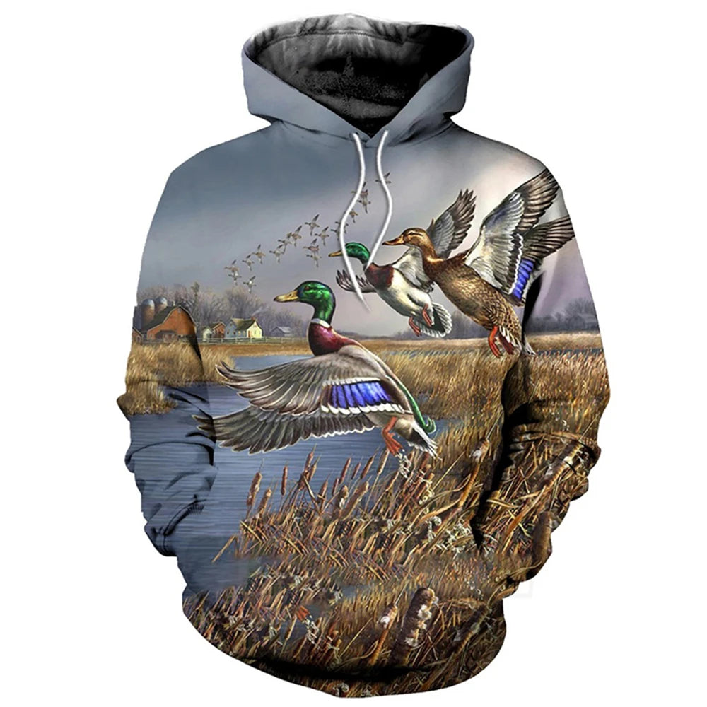 2024 Four Seasons Maple Leaf Camouflage 3D Sports Shirt Men's Fishing Outdoor Camping Hunting Clothing Jacket Men's Hoodie