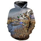 2024 Four Seasons Maple Leaf Camouflage 3D Sports Shirt Men's Fishing Outdoor Camping Hunting Clothing Jacket Men's Hoodie