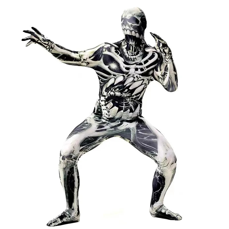 Halloween Kids Zombie Jumpsuit CostumeVampire Cosplay Outfit for Children's Ghost Festival & Stage PerformanceSpooky Party Drees
