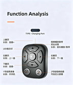 Bluetooth Scrolling Ring Wireless Remote Control, Short Video Page Turner Camera Shutter Controller, Universal Mobile Phone Tabl
