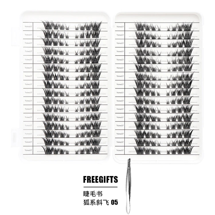 Individual Lashes Eyelash Book Clusters Extensions False Eyelash DIY at Home Cluster Eyelash Extensions Makeup Kit Lashes