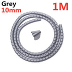 2M/1M Flexible Spiral Cable Wire Protector Cable Organizer Computer Cord Protective Tube Clip Organizer Management Tools 16/10mm