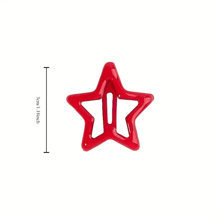 10/30/50pcs Colorful Star BB Hair Clips Girls Y2K Cute Star Barrettes Women Simple Metal Snap Clip Headdress Hair Jewelry Access