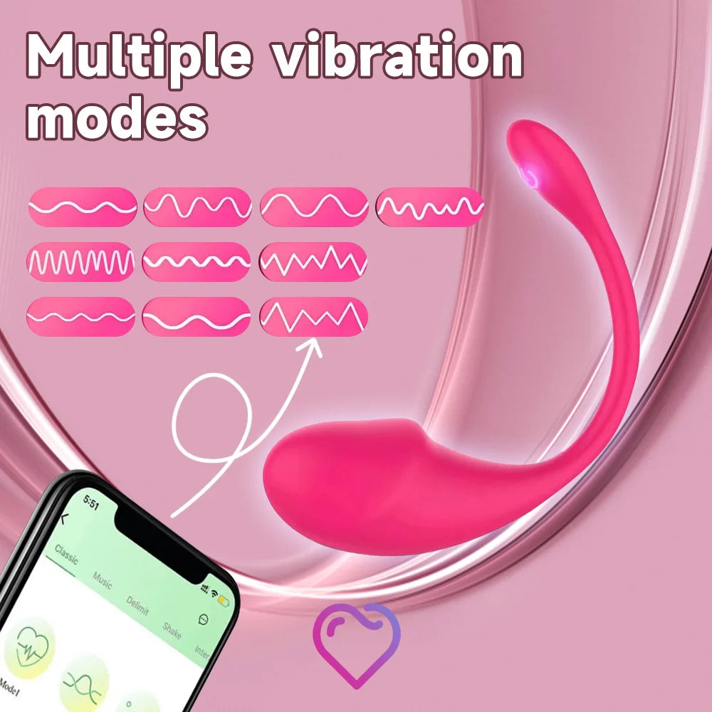 Wireless Bluetooth G Spot Vibrator for Women Dildo APP Remote Control Wear Vibrating Egg Clit Female Panties Sex Toys for Adults