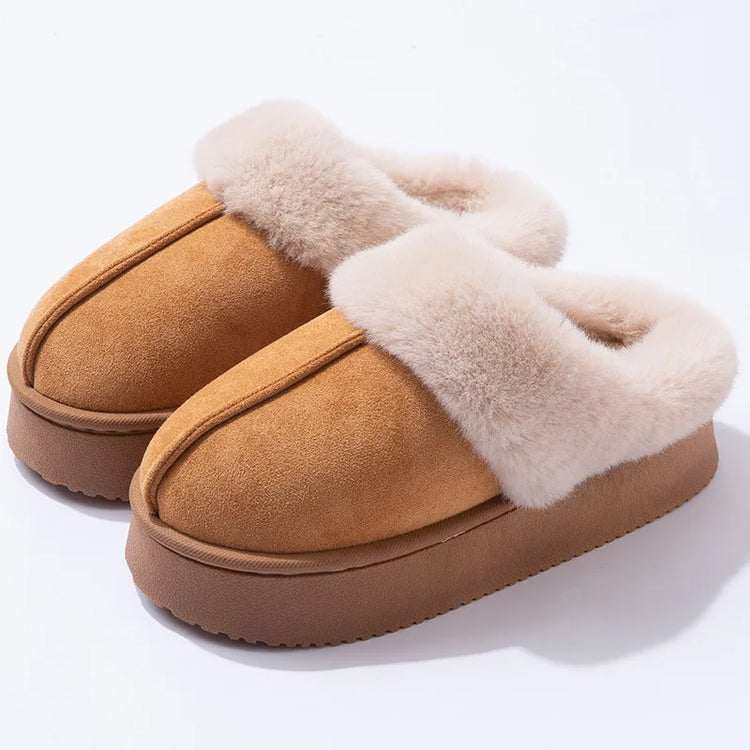 Women's Ankle Snow Boots Winter Fashion Home Platform Low Top Slippers Living Room Rug Shoes Women's Outdoor Warm Non Slip Boots
