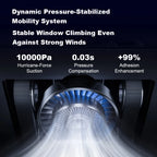 Liectroux G9 Robot Window Cleaner,10000Pa,Dual Vibrating Bionic Arms,8-Way Water Pump Spray,Nano Cleaning Squeegee,Smart Memory