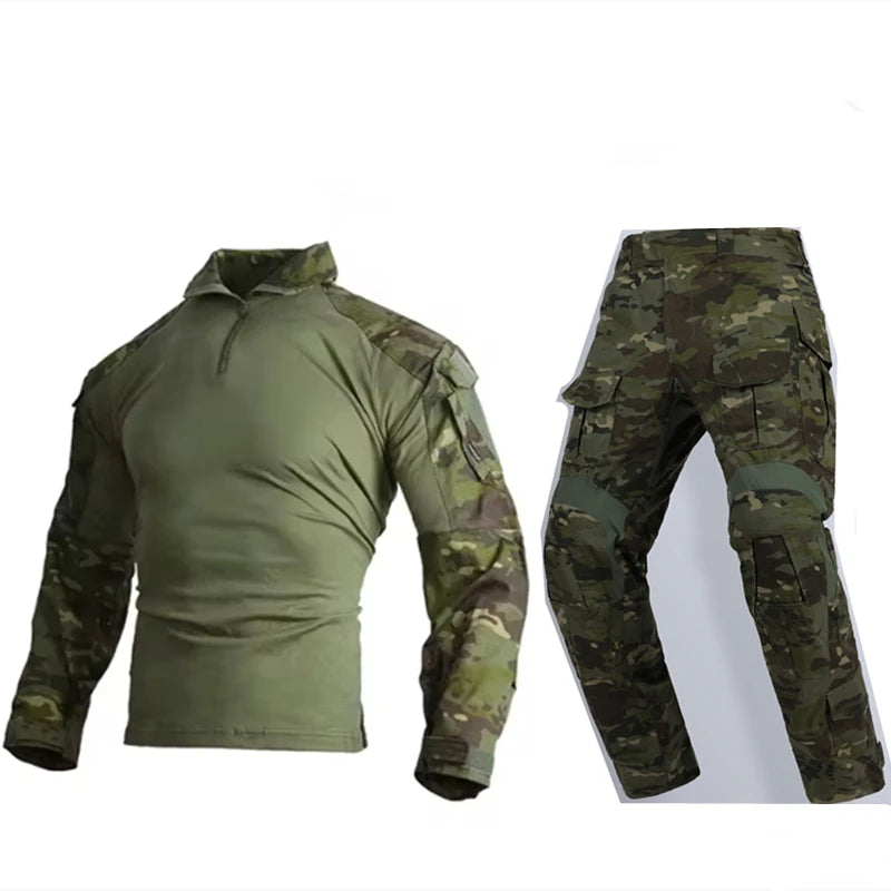 Tactical E3  Uniform Sets NEW Mens Camouflage Suits Outdoor Hunting Shirt Pants Tops Duty Cargo Trouser AOR1