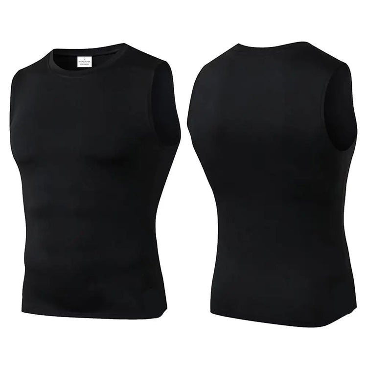 Men Quick Dry Running T-Shirts Compression Vest Sleeveless Quick-Drying Jersey Training Shirt Gym Mens Tank Top