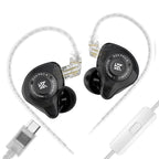 KZ EDX PRO X IEM Earphones Dynamic Drive HiFi Deep Bass Sound Earbud Sport Music Noise Cancelling Headset with Detachable Cable