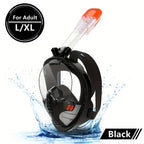 Underwater Scuba Anti Fog Full Face Diving Mask Snorkeling Respiratory Masks Safe Waterproof Swimming Equipment for Adult Kids