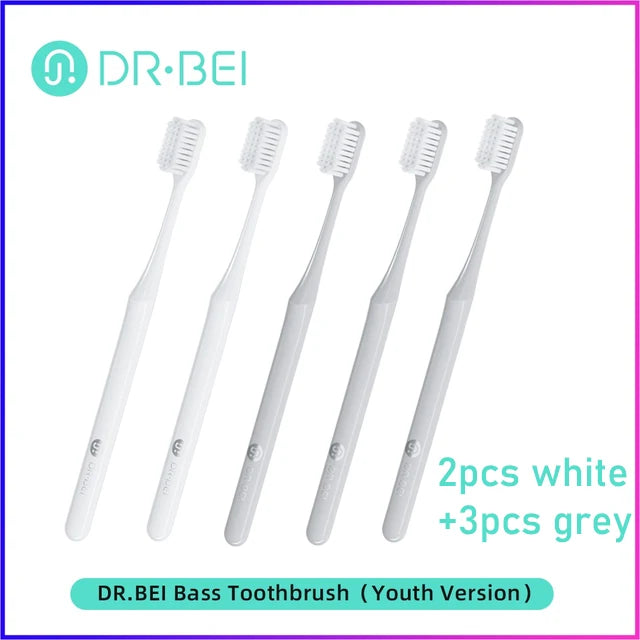 DR.BEI Toothbrush Youth Version Better Brush Head 2 Color Care For Gums Daily Cleaning Adult Oral Toothbrush Bass Teeth Brush