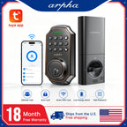 1/2/4PCS Arpha Smart Door Lock Keyless Entry Keypad Electronic Deadbolt WiFi Door Lock with Tuya App Control Auto Lock One-Time Password Anti-Peeping Passcode Battery Powered for Home Front Door