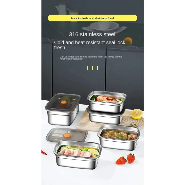 High Quality Stainless Steel Camping Lunch Box Sealed  Box Leak-proof Microwave Suitable Bento Box