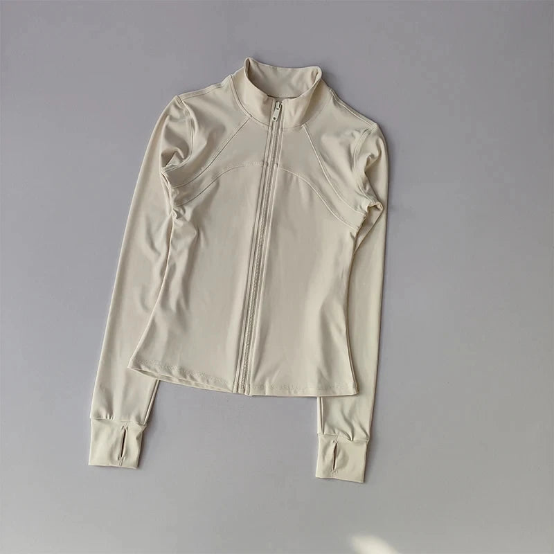 Women's Sports Jackets Quick-drying Running Training Coat Fitness Top Gym Jacket Long Sleeve Sports Jacket Workout Sweatshirt