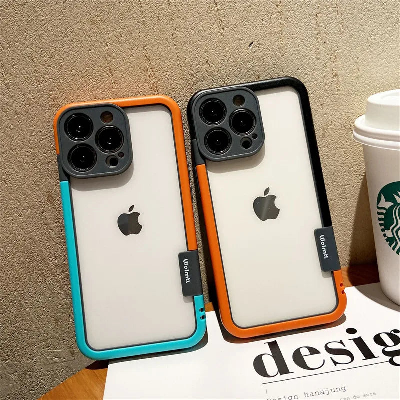 Shockproof Soft Silicone Frame Phone Case for iPhone 18 17 Pro Max 13 14 15 16 NoBack Heat Dissipation Protection Bumper Cover