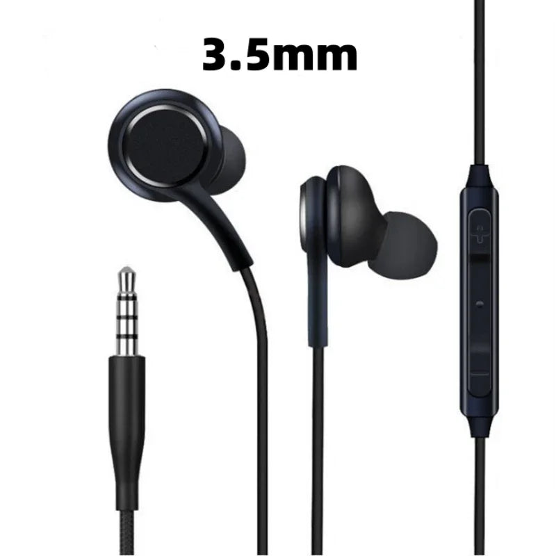 In-Ear 3.5mm Wired Type-C Earphones Stereo Headset Audio Accessories for Android Smartphones