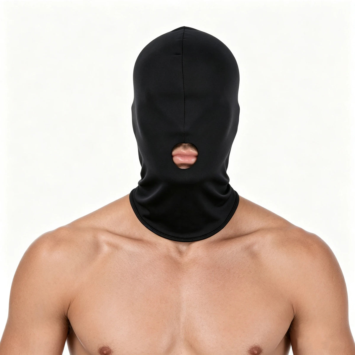 Single Hole Mouth Open Balaclava Mask Ultra Thin Full Face Mask Hood Cosplay Headgear Party Halloween Ice Silk Head Eyes Cover