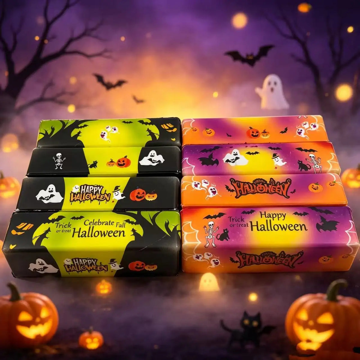 Halloween Slow Rising Butter Stick Squishy Toy Soft Wet Elastic Squeeze Toy Portable Stress Relief Fidget Toy for Anxiety