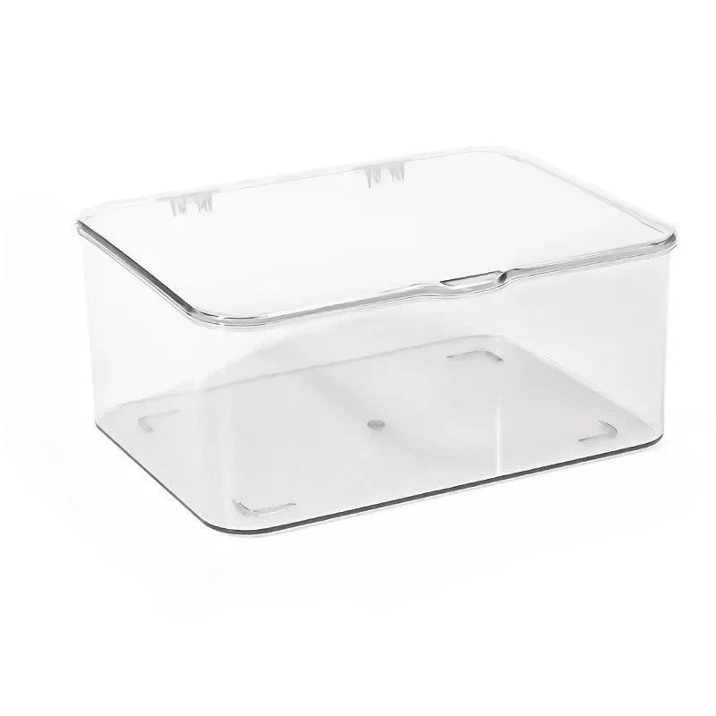 Acrylic Clear Storage Organizer Box - Clamshell Design for Home, Office Essentials with Multi-Purpose Stationery Organizers