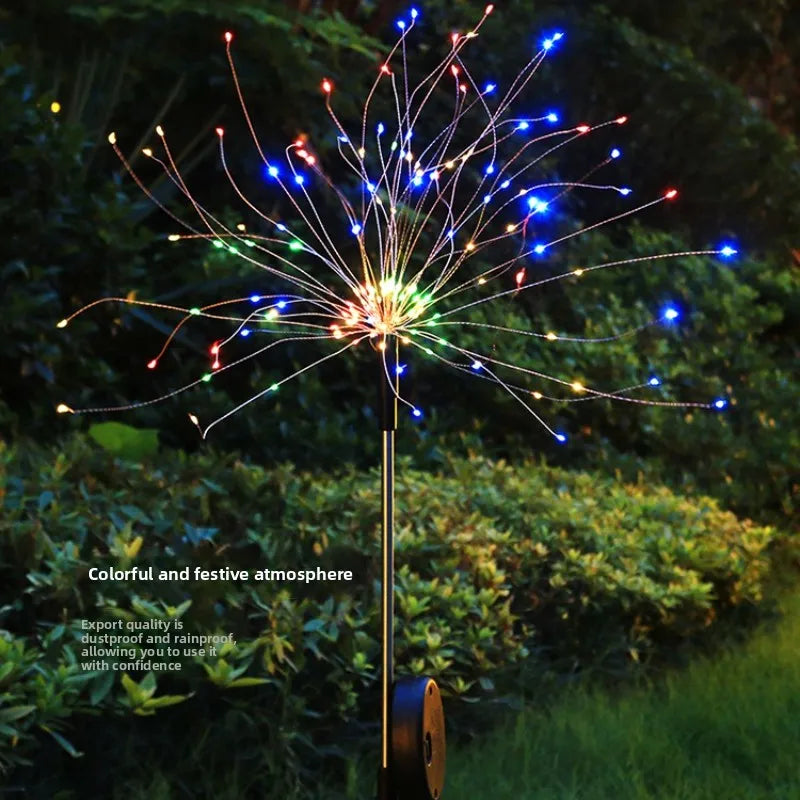 LED Solar Firework Lights Garden Decoration Fairy Lights Waterproof Outdoor Dandelion Lawn Lamp for Garden Landscape Lawn Decor