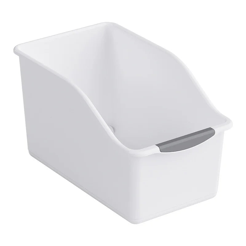 Curved Plastic Storage Bins Set - Multipurpose Home Organization Boxes for Cleaning Supplies & Household Essentials