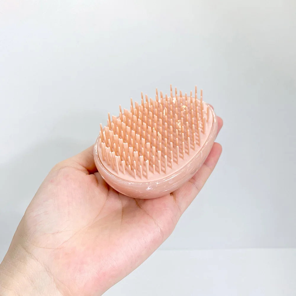 Mini Marble Shaped Egg Comb and Air Cushion Comb Sets Brush Scalp Massage Combs Wet & Dry Puffy & Smooth Detangling Hair Tools