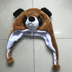 Fashionable Children's Winter Hat Plush Tiger Head Design Scarf Neck Protection Halloween Performance Cap Kids Warm Cozy Hat