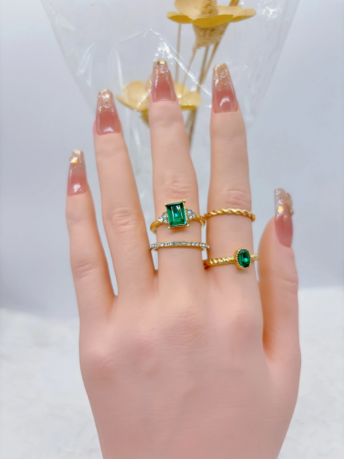 10PCS Fashion Retro Smooth Lrregular Waterdrop Opening Women's Ring Set, Creative Women's Ring Daily Wear Gift, Wholesale Availa