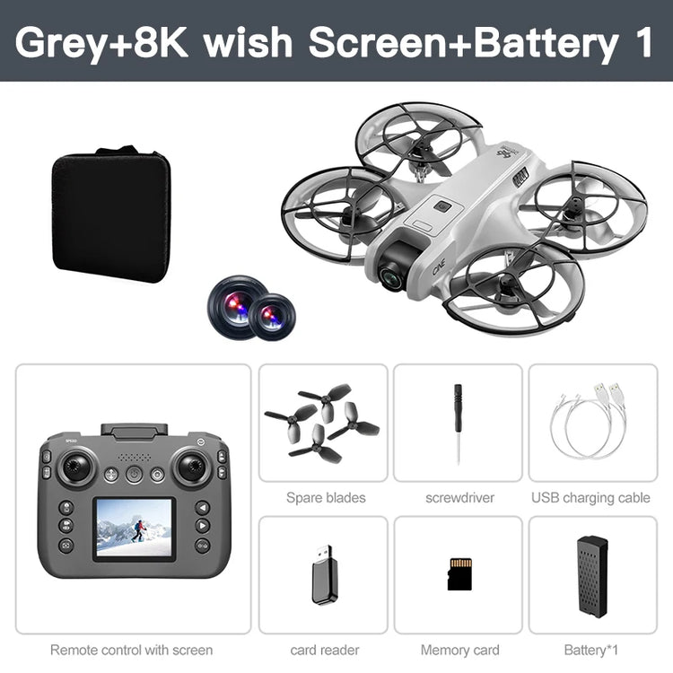 Original V666 Mini Drone 4K Professional Aerial 8k Dual Camera Intelligent obstacle avoidance  Brushless Quadcopter Kid RC Toys