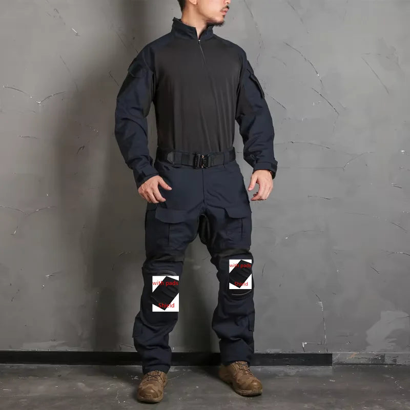 Tactical E3  Uniform Sets NEW Mens Camouflage Suits Outdoor Hunting Shirt Pants Tops Duty Cargo Trouser AOR1